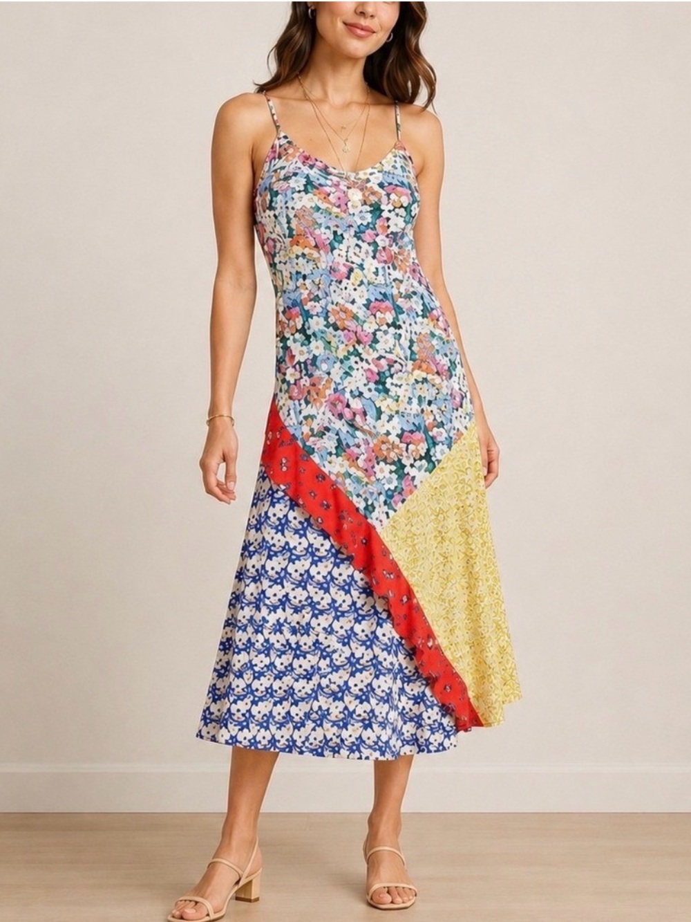 52 Conversations by Anthropologie Colloquial Bias patchwork:floral, lemons, cats